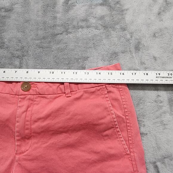 Banana Republic Shorts Womens 6 Pink Sun Blaze We Roll Up Chino Cuffed Preppy - Picture 10 of 14